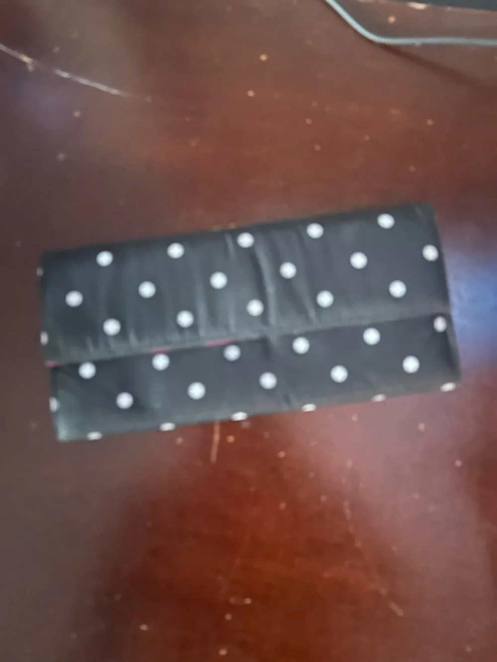 CK Bradley Polka Dot Folding Clutch - Black and White